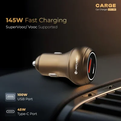 Buy Lapcare Carge 145 Car Charger - Golden in bulk for Corporate Gifting | Corporate Gyft