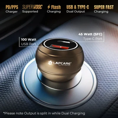 Buy Lapcare Carge 145 Car Charger - Golden in bulk for Corporate Gifting | Corporate Gyft