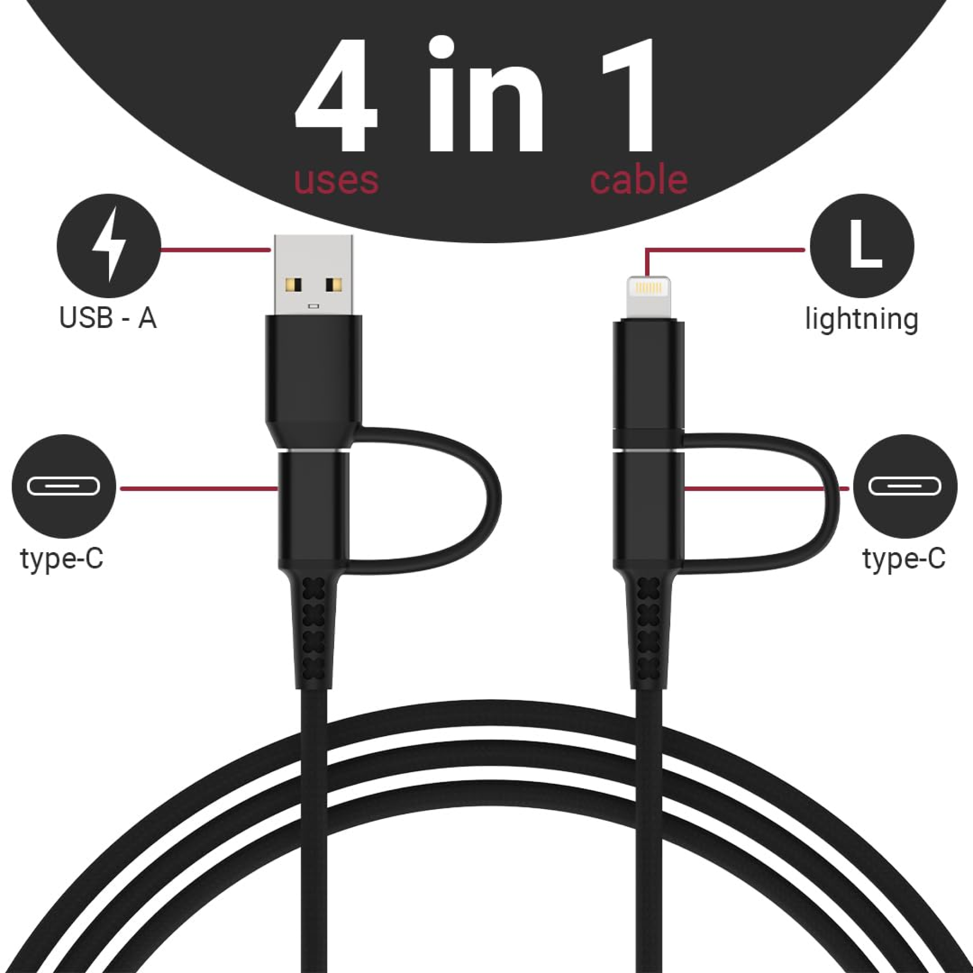 Lapcare All-In-One Charging Cable Buy Lapcare All-In-One Charging Cable in bulk for Corporate Gifting | Corporate Gyft