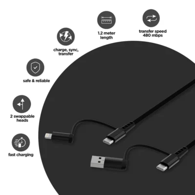 Buy Lapcare All-In-One Charging Cable in bulk for Corporate Gifting | Corporate Gyft