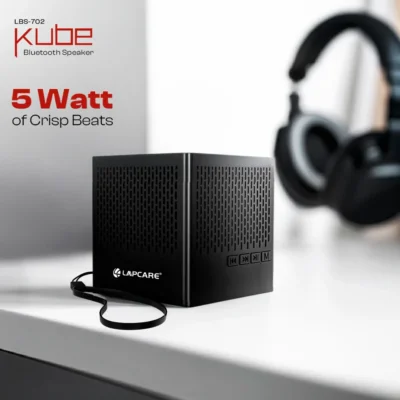 Buy Lapcare Kube Portable Bluetooth Speaker – Black in bulk for Corporate Gifting | Corporate Gyft