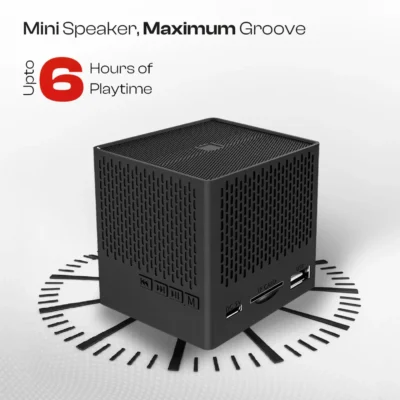 Buy Lapcare Kube Portable Bluetooth Speaker – Black in bulk for Corporate Gifting | Corporate Gyft
