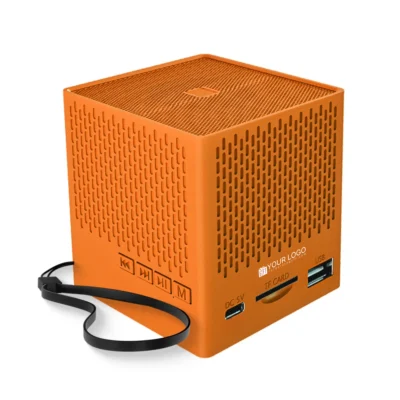 Buy Lapcare Kube Portable Bluetooth Speaker – Orange in bulk for Corporate Gifting | Corporate Gyft