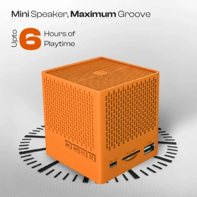 Buy Lapcare Kube Portable Bluetooth Speaker – Orange in bulk for Corporate Gifting | Corporate Gyft