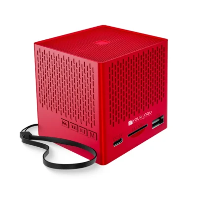 Buy Lapcare Kube Portable Bluetooth Speaker – Red in bulk for Corporate Gifting | Corporate Gyft