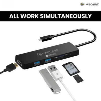 Buy Lapcare Lap-C 5 in 1 Hub in bulk for Corporate Gifting | Corporate Gyft
