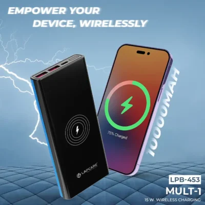 Buy Lapcare Premium Wireless Power Bank in bulk for Corporate Gifting | Corporate Gyft