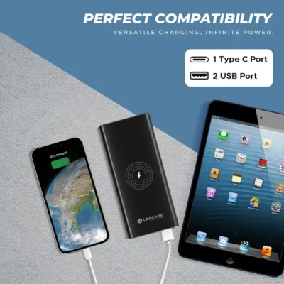 Buy Lapcare Premium Wireless Power Bank in bulk for Corporate Gifting | Corporate Gyft