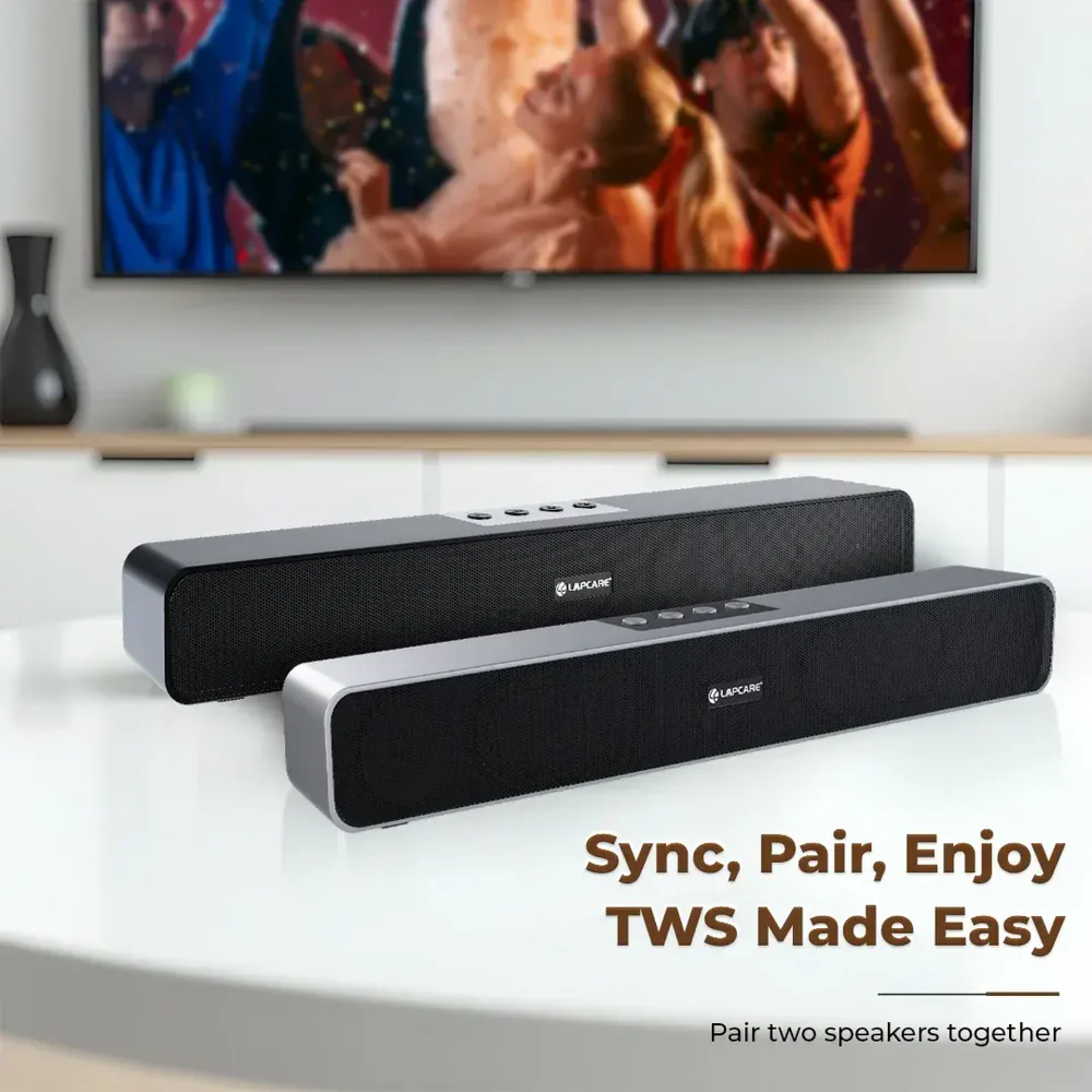 Lapcare Musibar 7 Bluetooth Soundbar – Black Buy Lapcare Musibar 7 Bluetooth Soundbar – Black in bulk for Corporate Gifting | Corporate Gyft