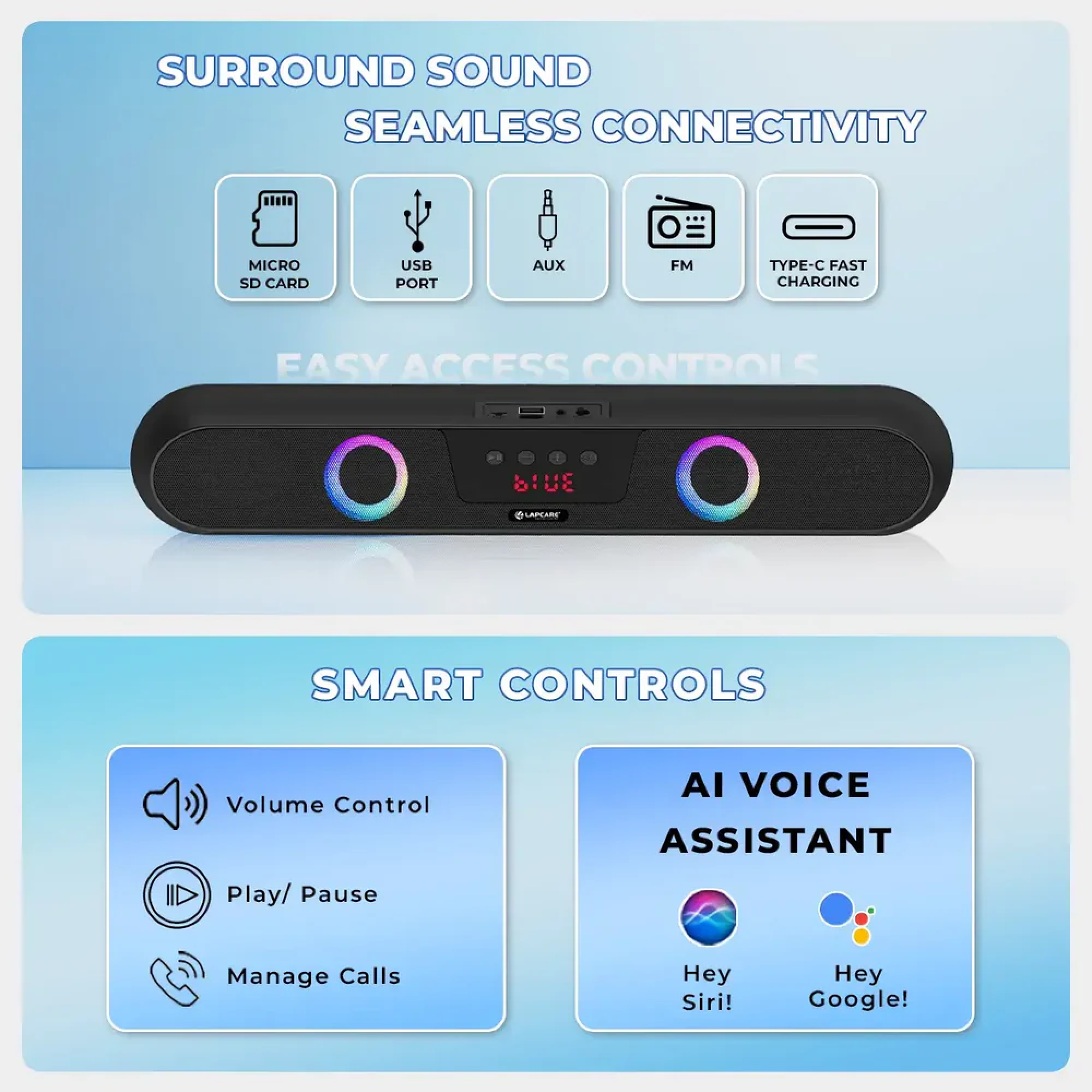 Lapcare Musibar III Bluetooth Soundbar Buy Lapcare Musibar III Bluetooth Soundbar in bulk for Corporate Gifting | Corporate Gyft