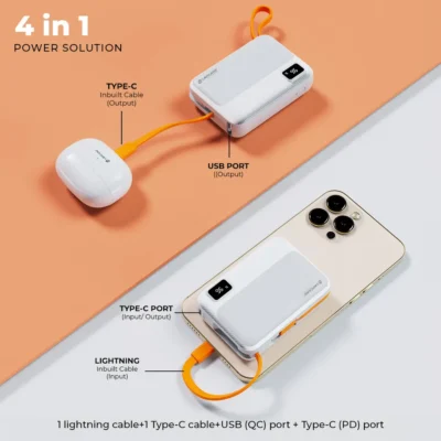 Buy Lapcare Power Bank with Built in Cable in bulk for Corporate Gifting | Corporate Gyft