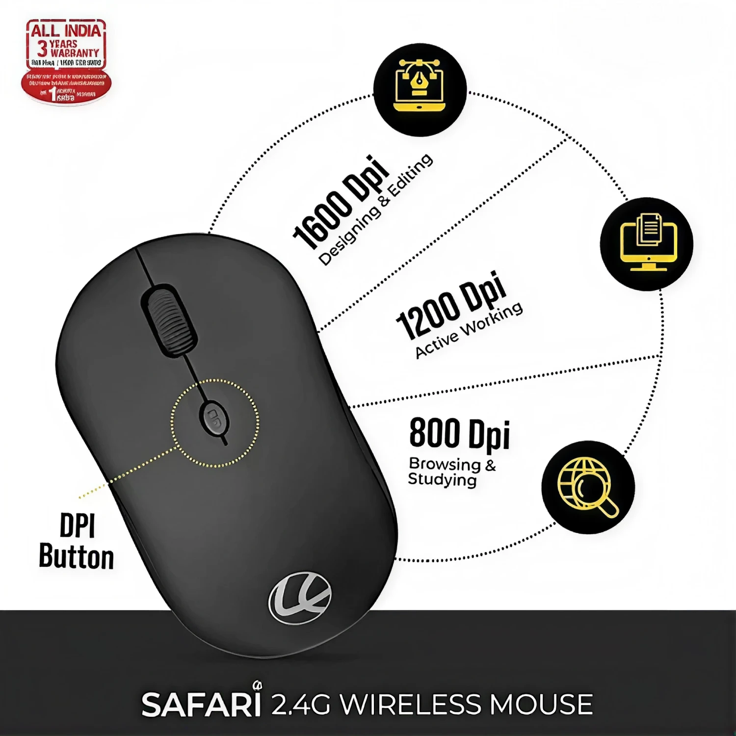 Lapcare Safari 006 Wireless Mouse Buy Lapcare Safari 006 Wireless Mouse in bulk for Corporate Gifting | Corporate Gyft