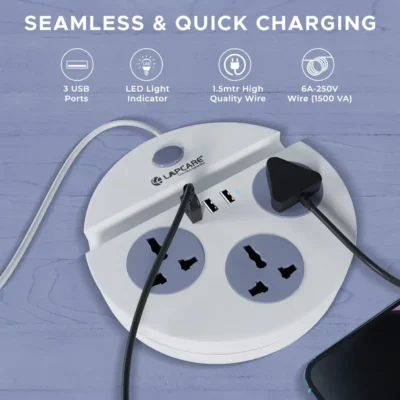 Buy Lapcare Spike Buster Multiple Power Hub in bulk for Corporate Gifting | Corporate Gyft