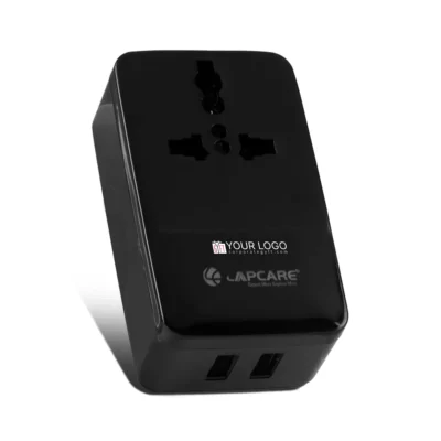 Buy Lapcare Multiport Travel Charger – Black in bulk for Corporate Gifting | Corporate Gyft