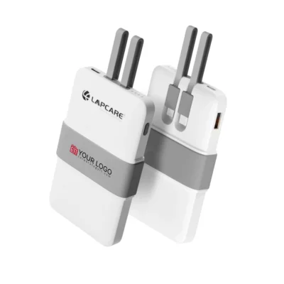 Buy Lapcare Built-In Cable Power Bank - Grey in bulk for Corporate Gifting | Corporate Gyft