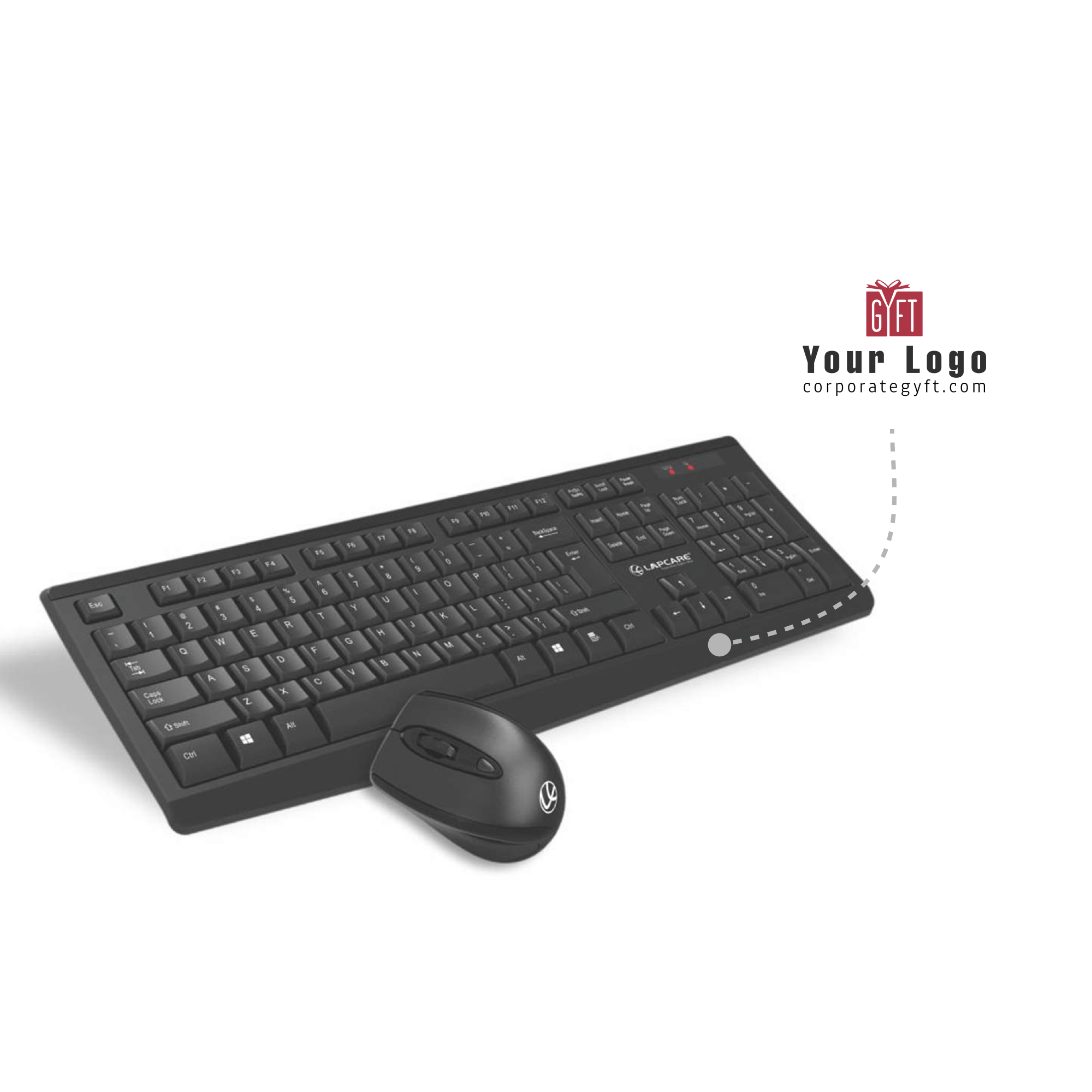 Lapcare Wireless Combo Keyboard and Mouse Buy Lapcare Wireless Combo Keyboard and Mouse in bulk for Corporate Gifting | Corporate Gyft