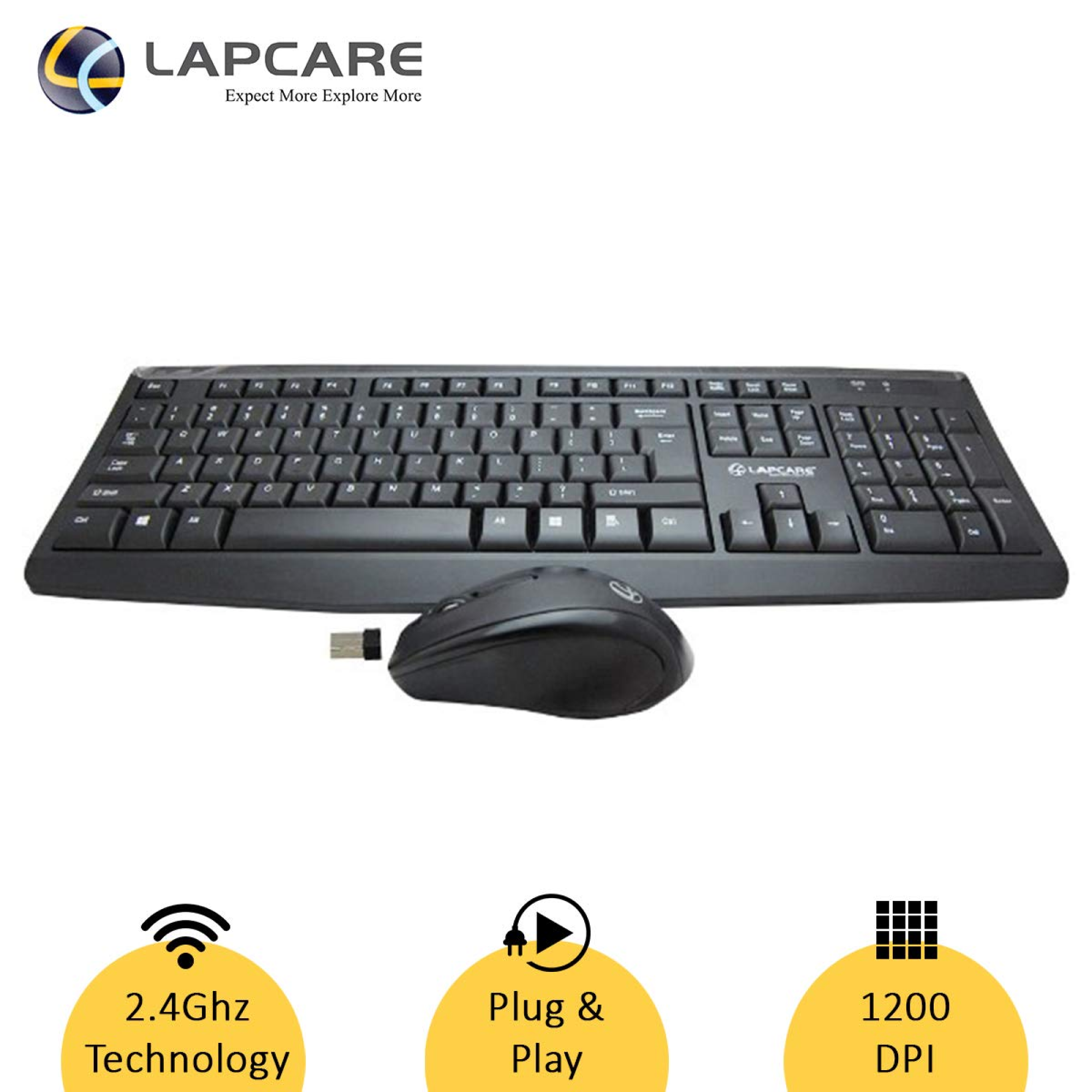 Lapcare Wireless Combo Keyboard and Mouse Buy Lapcare Wireless Combo Keyboard and Mouse in bulk for Corporate Gifting | Corporate Gyft