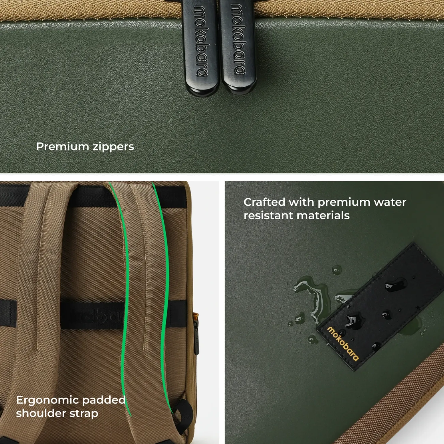 Mokobara The Element Backpack Bag - Green - Image 5