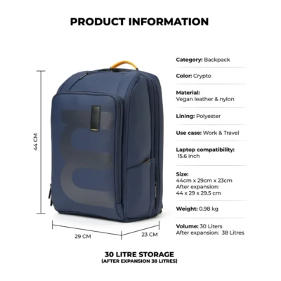 Buy MokoBara The Em Telescopic Backpack - Blue in bulk for Corporate Gifting | Corporate Gyft