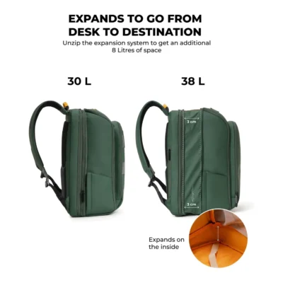 Buy MokoBara The Em Telescopic Backpack - Green in bulk for Corporate Gifting | Corporate Gyft