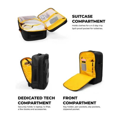 Buy Mokobara The Em Travel Backpack - Black in bulk for Corporate Gifting | Corporate Gyft