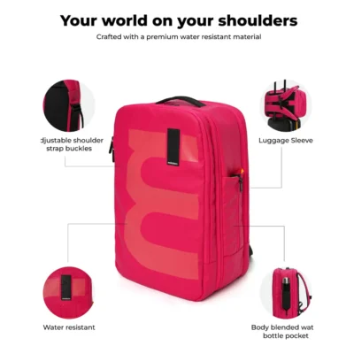 Buy Mokobara The Em Travel Backpack - Pink in bulk for Corporate Gifting | Corporate Gyft
