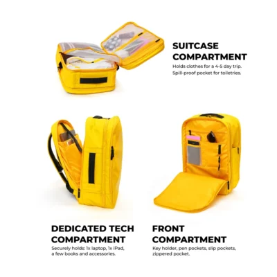 Buy Mokobara The Em Travel Backpack - Yellow in bulk for Corporate Gifting | Corporate Gyft