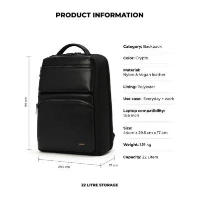 Buy Mokobara The Radio Backpack Bag - Black in bulk for Corporate Gifting | Corporate Gyft