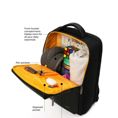 Buy Mokobara The Radio Backpack Bag - Black in bulk for Corporate Gifting | Corporate Gyft