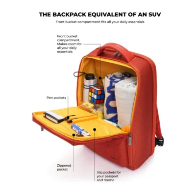 Buy Mokobara The Radio Backpack Bag - Orange in bulk for Corporate Gifting | Corporate Gyft