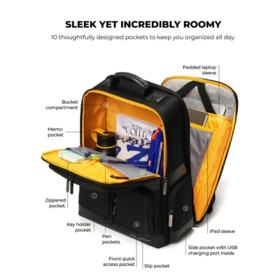 Buy Mokobara Terra Work Backpack - Black in bulk for Corporate Gifting | Corporate Gyft