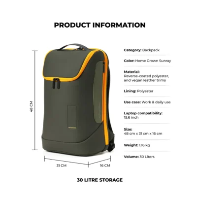 Buy Mokobara 30L Transit Backpack - Grey and Yellow in bulk for Corporate Gifting | Corporate Gyft