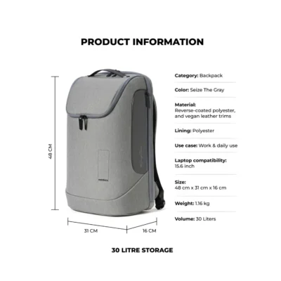Buy Mokobara 30L Transit Backpack - Grey in bulk for Corporate Gifting | Corporate Gyft