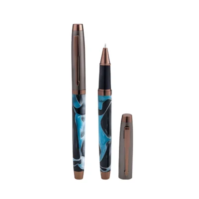 Buy Elite Distinct Blue Marble Roller Pen in bulk for Corporate Gifting | Corporate Gyft