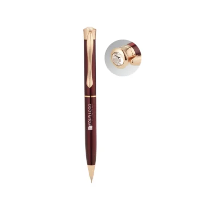 Buy Classic Crystal Collection Pen - Brown in bulk for Corporate Gifting | Corporate Gyft
