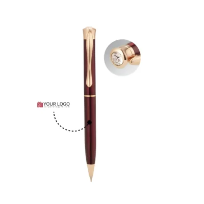 Buy Classic Crystal Collection Pen - Brown in bulk for Corporate Gifting | Corporate Gyft