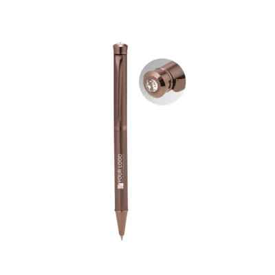 Buy Crystal Collection Jeweled Pen - Brown in bulk for Corporate Gifting | Corporate Gyft
