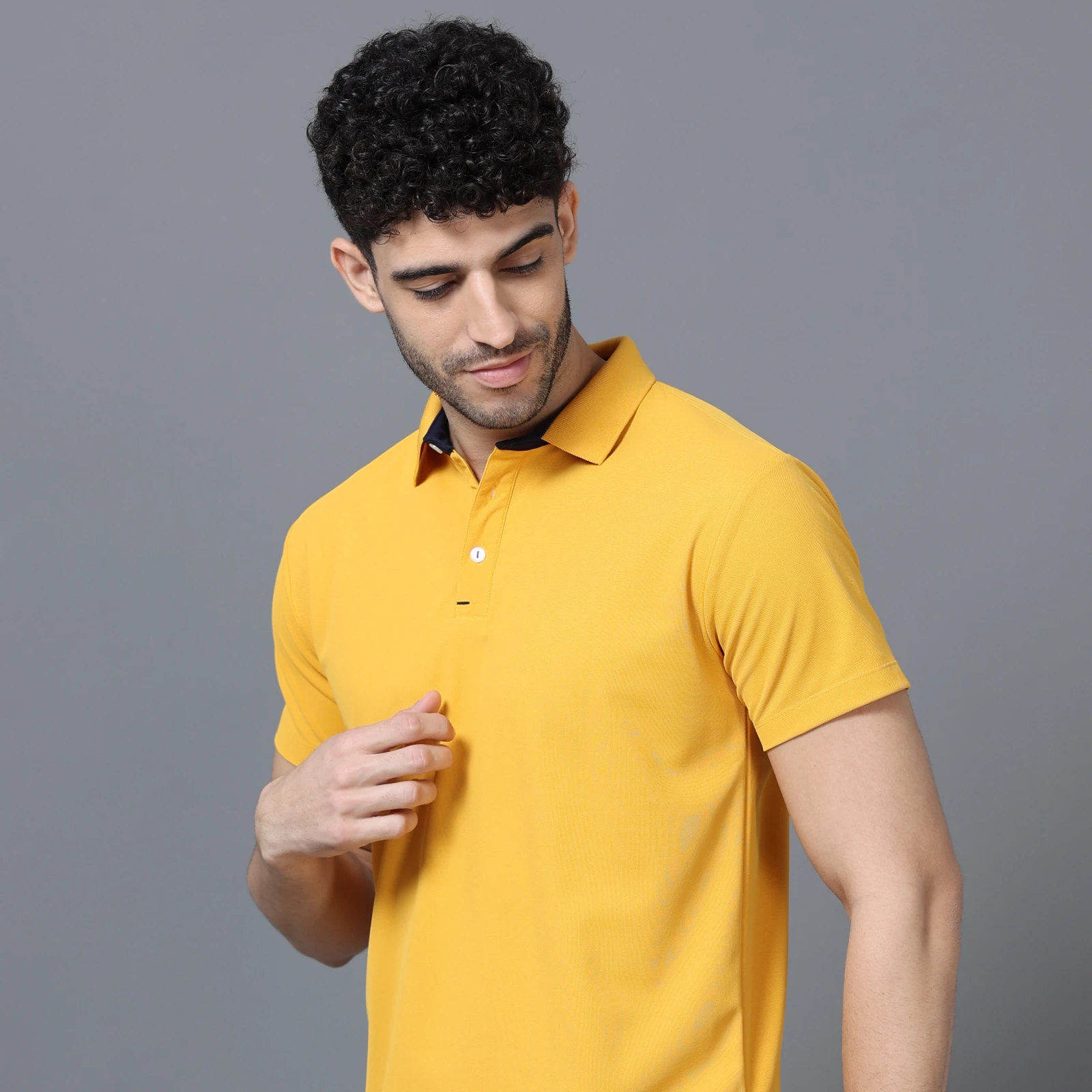 Mars 200 Active Polo - Mustard Buy Mars 200 Active Polo - Mustard in bulk for Corporate Gifting | Corporate Gyft