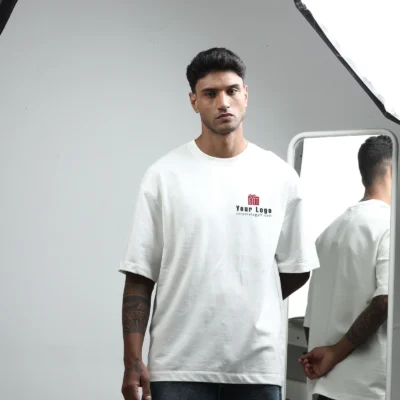 Buy Oversized Originals Cotton Tee - Off White in bulk for Corporate Gifting | Corporate Gyft
