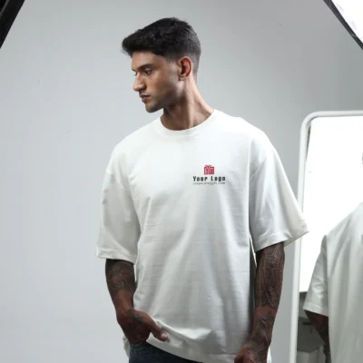 Buy Oversized Originals Cotton Tee - Off White in bulk for Corporate Gifting | Corporate Gyft