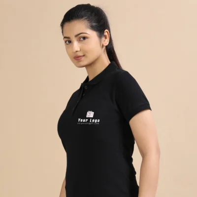 Buy Female Sustainable Smart Polos - Classic Black in bulk for Corporate Gifting | Corporate Gyft