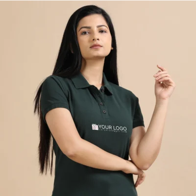 Buy Female Sustainable Smart Polos - Forest Green in bulk for Corporate Gifting | Corporate Gyft