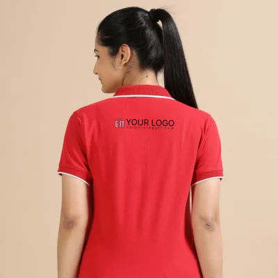 Buy Female Sustainable Smart Polos - Heather Red in bulk for Corporate Gifting | Corporate Gyft
