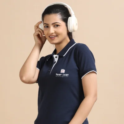 Buy Female Sustainable Smart Polos - Midnight Navy in bulk for Corporate Gifting | Corporate Gyft