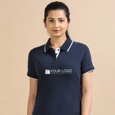 Buy Female Sustainable Smart Polos - Midnight Navy in bulk for Corporate Gifting | Corporate Gyft