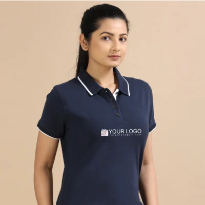 Buy Female Sustainable Smart Polos - Midnight Navy in bulk for Corporate Gifting | Corporate Gyft