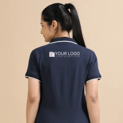 Buy Female Sustainable Smart Polos - Midnight Navy in bulk for Corporate Gifting | Corporate Gyft