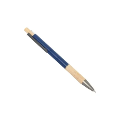 Buy Caneta Metal Pen with Bamboo Grip - Blue in bulk for Corporate Gifting | Corporate Gyft