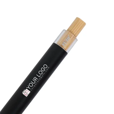 Buy Caneta Metal Pen with Bamboo Grip - Black in bulk for Corporate Gifting | Corporate Gyft