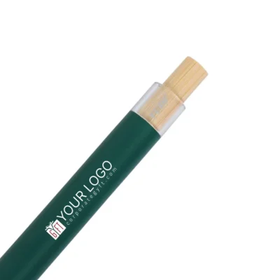 Buy Caneta Metal Pen with Bamboo Grip - Green in bulk for Corporate Gifting | Corporate Gyft